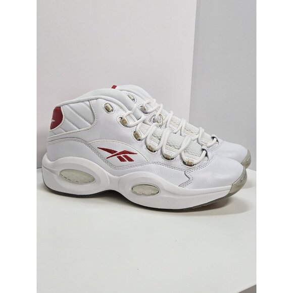 Reebok Question Mid Unisex Shoes White/Vector Red Size‎ Men\'s 10.5 Women\'s 12 main image 9